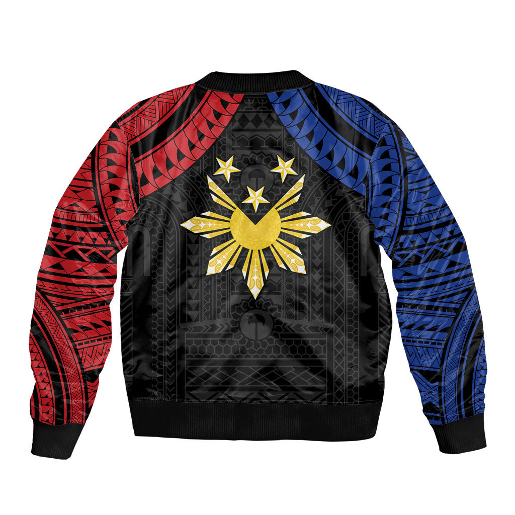Philippines Independence Day Sleeve Zip Bomber Jacket Proud To Be Pinoy