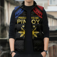 Philippines Independence Day Sleeveless Puffer Jacket Proud To Be Pinoy
