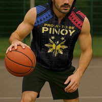 Philippines Independence Day Sleeveless Zip Hoodie Proud To Be Pinoy