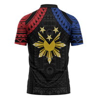 Philippines Independence Day Zipper Polo Shirt Proud To Be Pinoy