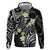 Plumeria With Black Polynesian Tattoo Pattern Zip Hoodie