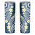 Plumeria With Blue Polynesian Tattoo Pattern Skinny Tumbler