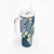 Plumeria With Blue Polynesian Tattoo Pattern Tumbler With Handle