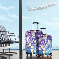 Plumeria With Galaxy Polynesian Tattoo Pattern Luggage Cover LT05 - Polynesian Pride