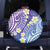 Plumeria With Galaxy Polynesian Tattoo Pattern Spare Tire Cover