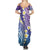 Plumeria With Galaxy Polynesian Tattoo Pattern Summer Maxi Dress