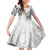 Plumeria With White Polynesian Tattoo Pattern Family Matching Long Sleeve Bodycon Dress and Hawaiian Shirt