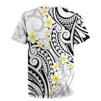 Plumeria With White Polynesian Tattoo Pattern Rugby Jersey