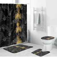 Hawaiian Honu And Surfboards Bathroom Set Gold Style - Polynesian Pride