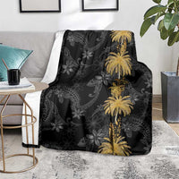 Hawaiian Honu And Surfboards Blanket Gold Style - Polynesian Pride