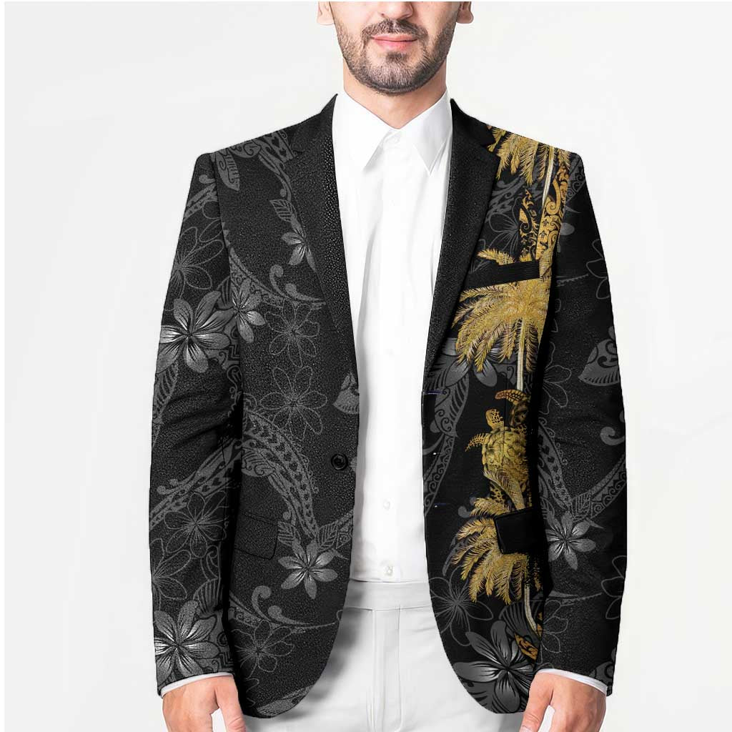Hawaiian Honu And Surfboards Blazer Gold Style - Polynesian Pride