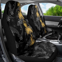 Hawaiian Honu And Surfboards Car Seat Cover Gold Style - Polynesian Pride