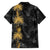 Hawaiian Honu And Surfboards Family Matching Short Sleeve Bodycon Dress and Hawaiian Shirt Gold Style - Polynesian Pride