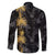 Hawaiian Honu And Surfboards Family Matching Tank Maxi Dress and Hawaiian Shirt Gold Style - Polynesian Pride