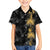 Hawaiian Honu And Surfboards Family Matching Tank Maxi Dress and Hawaiian Shirt Gold Style - Polynesian Pride