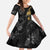 Hawaiian Honu And Surfboards Kid Short Sleeve Dress Gold Style - Polynesian Pride