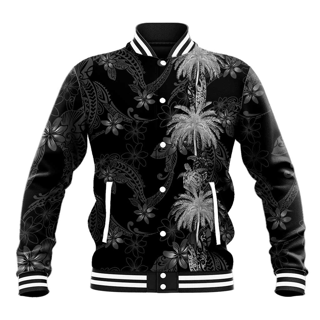 Hawaiian Honu And Surfboards Baseball Jacket Silver Style - Polynesian Pride