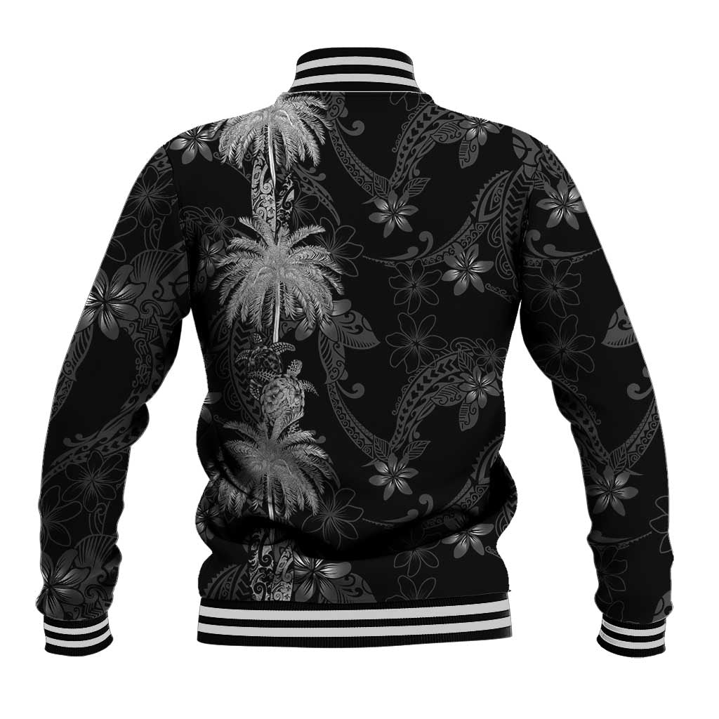 Hawaiian Honu And Surfboards Baseball Jacket Silver Style - Polynesian Pride