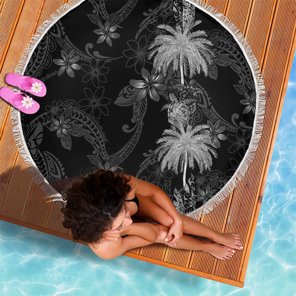 Hawaiian Honu And Surfboards Beach Blanket Silver Style - Polynesian Pride