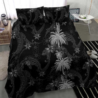 Hawaiian Honu And Surfboards Bedding Set Silver Style - Polynesian Pride