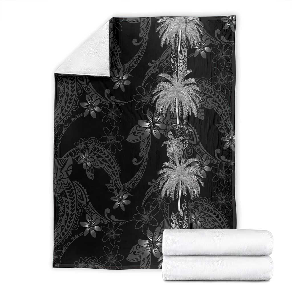 Hawaiian Honu And Surfboards Blanket Silver Style - Polynesian Pride