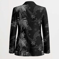 Hawaiian Honu And Surfboards Blazer Silver Style - Polynesian Pride