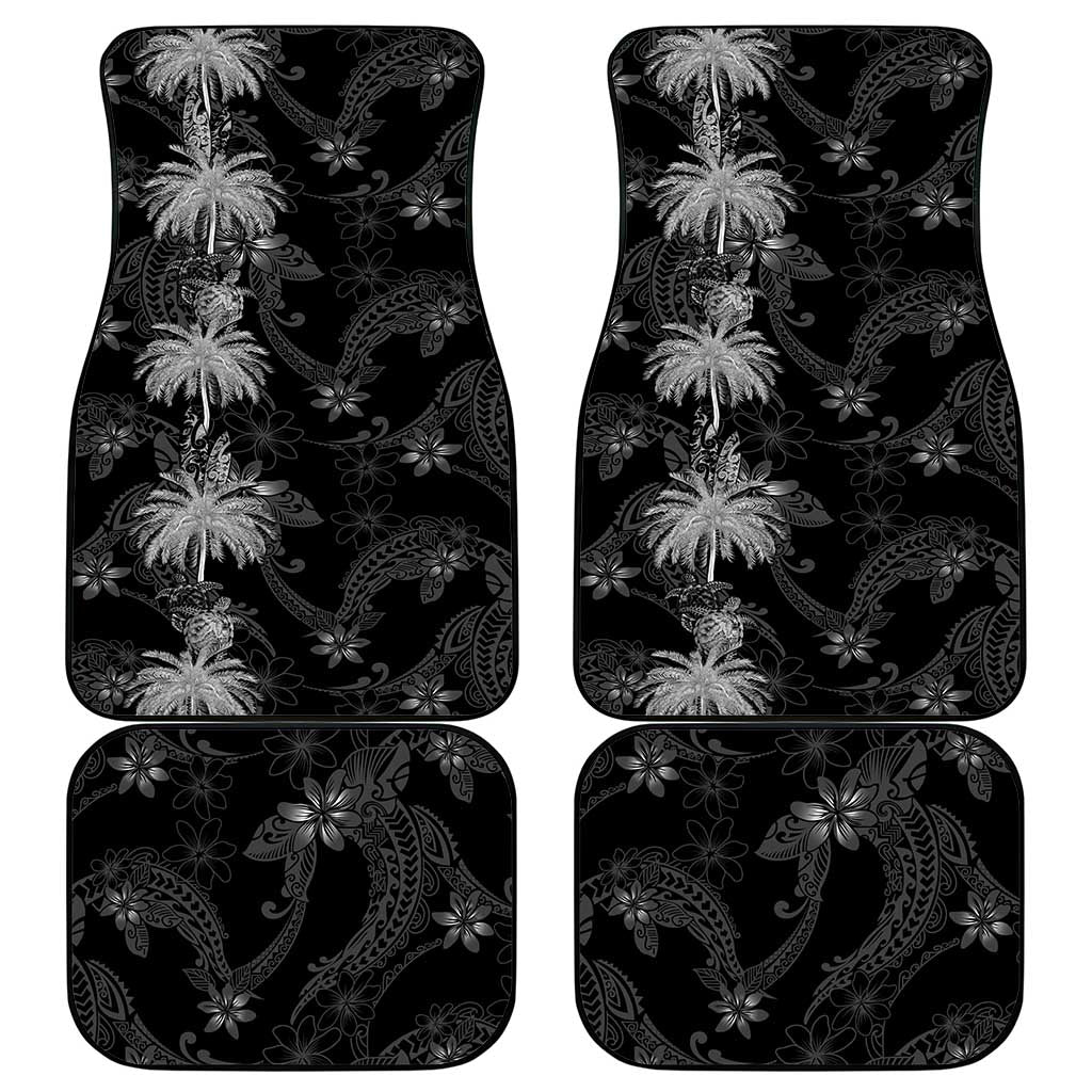 Hawaiian Honu And Surfboards Car Mats Silver Style - Polynesian Pride