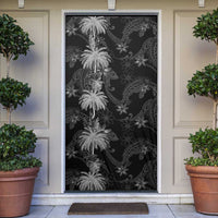 Hawaiian Honu And Surfboards Door Cover Silver Style - Polynesian Pride