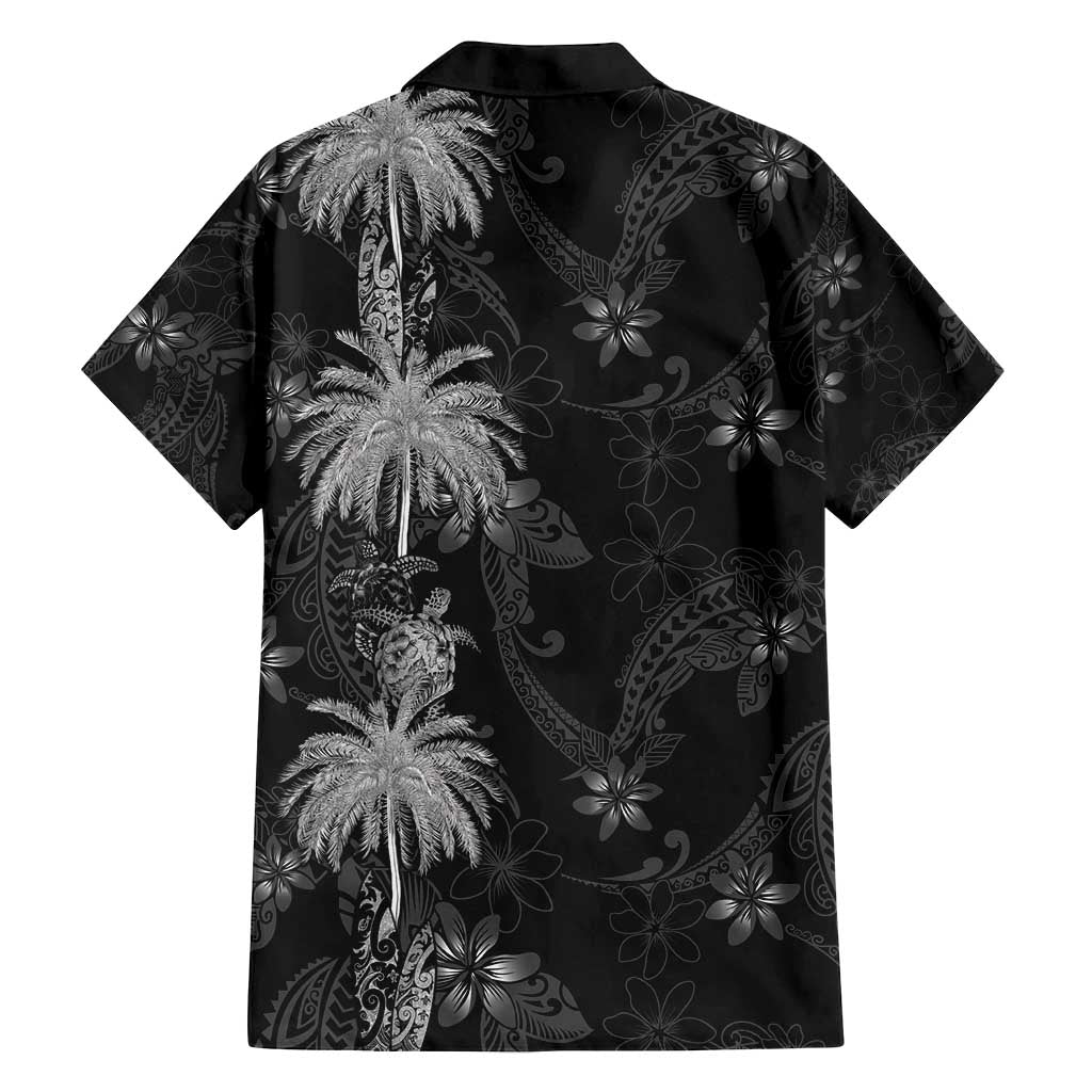Hawaiian Honu And Surfboards Family Matching Off Shoulder Short Dress and Hawaiian Shirt Silver Style - Polynesian Pride