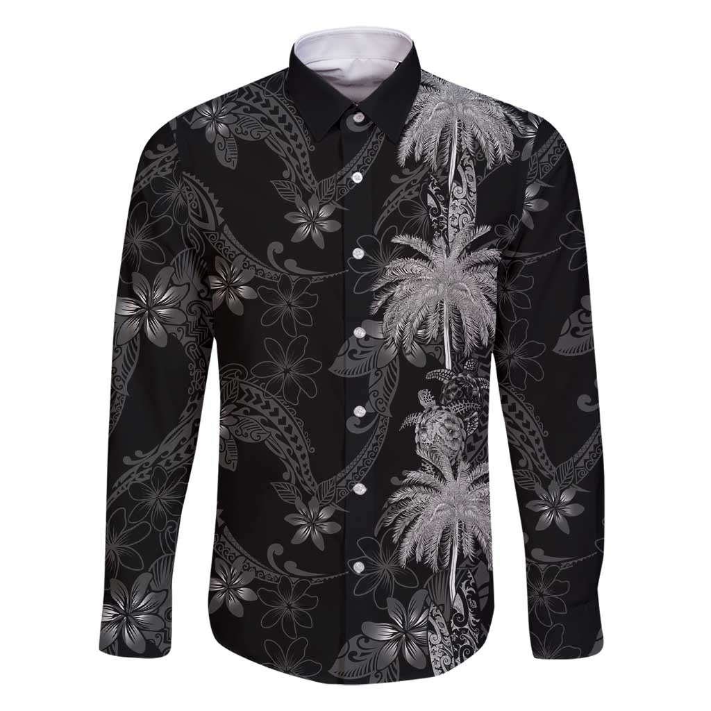 Hawaiian Honu And Surfboards Family Matching Off Shoulder Short Dress and Hawaiian Shirt Silver Style - Polynesian Pride