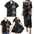 Hawaiian Honu And Surfboards Family Matching Puletasi and Hawaiian Shirt Silver Style - Polynesian Pride