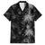 Hawaiian Honu And Surfboards Family Matching Short Sleeve Bodycon Dress and Hawaiian Shirt Silver Style - Polynesian Pride