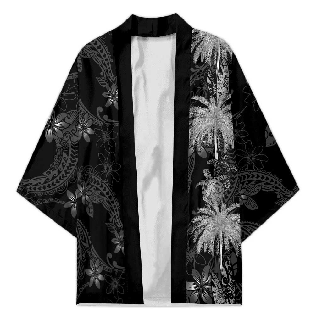 Hawaiian Honu And Surfboards Kimono Silver Style - Polynesian Pride