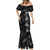 Hawaiian Honu And Surfboards Mermaid Dress Silver Style - Polynesian Pride