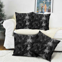 Hawaiian Honu And Surfboards Pillow Cover Silver Style - Polynesian Pride