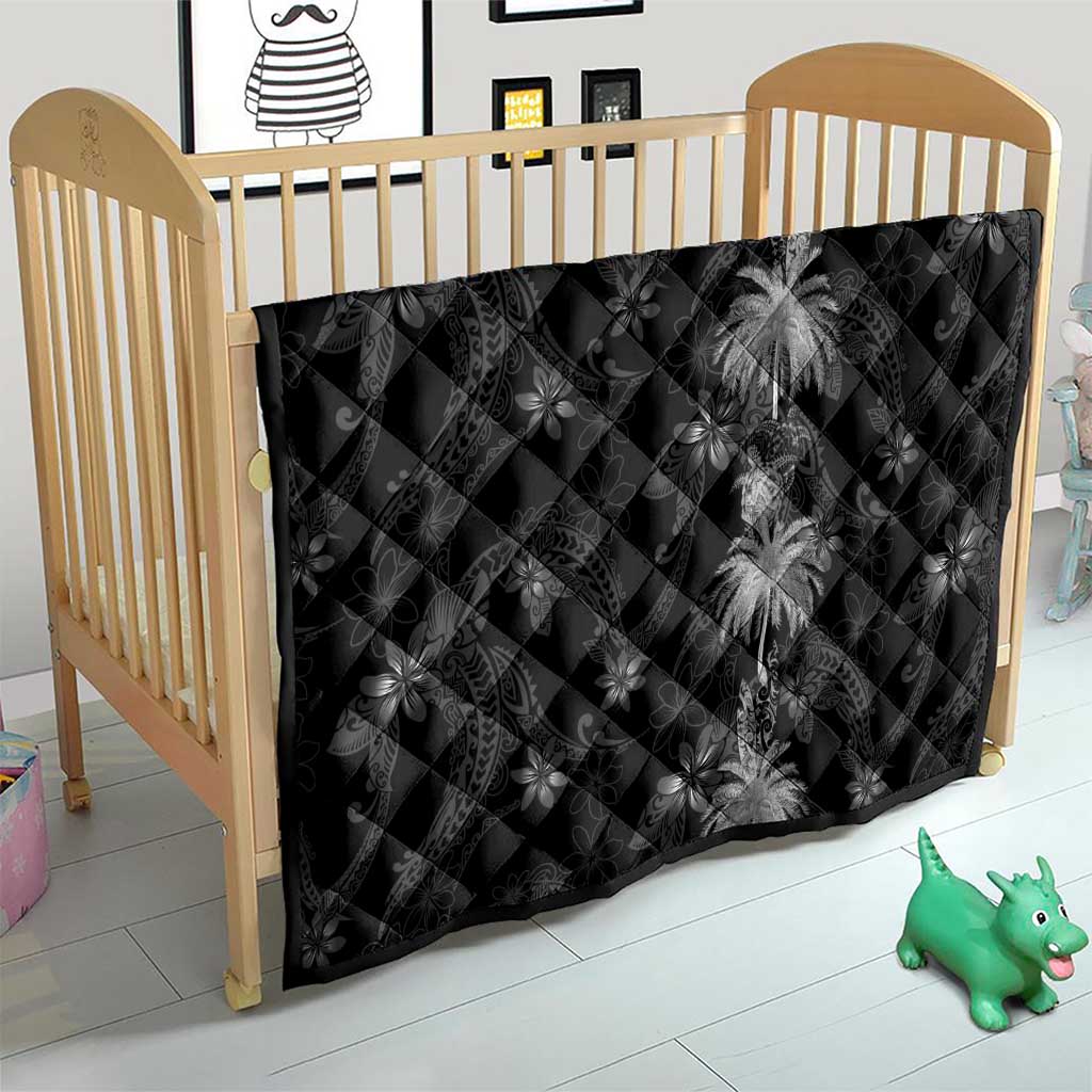 Hawaiian Honu And Surfboards Quilt Silver Style - Polynesian Pride