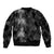 Hawaiian Honu And Surfboards Sleeve Zip Bomber Jacket Silver Style - Polynesian Pride