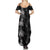Hawaiian Honu And Surfboards Summer Maxi Dress Silver Style - Polynesian Pride