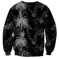 Hawaiian Honu And Surfboards Sweatshirt Silver Style - Polynesian Pride