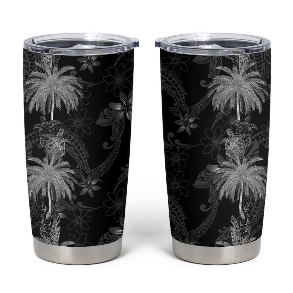 Hawaiian Honu And Surfboards Tumbler Cup Silver Style - Polynesian Pride