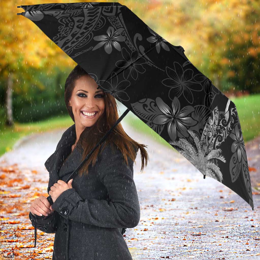 Hawaiian Honu And Surfboards Umbrella Silver Style - Polynesian Pride