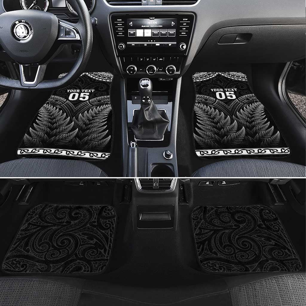 Custom New Zealand Maori Tiki Rugby Car Mats Go Aotearoa Maori Pattern