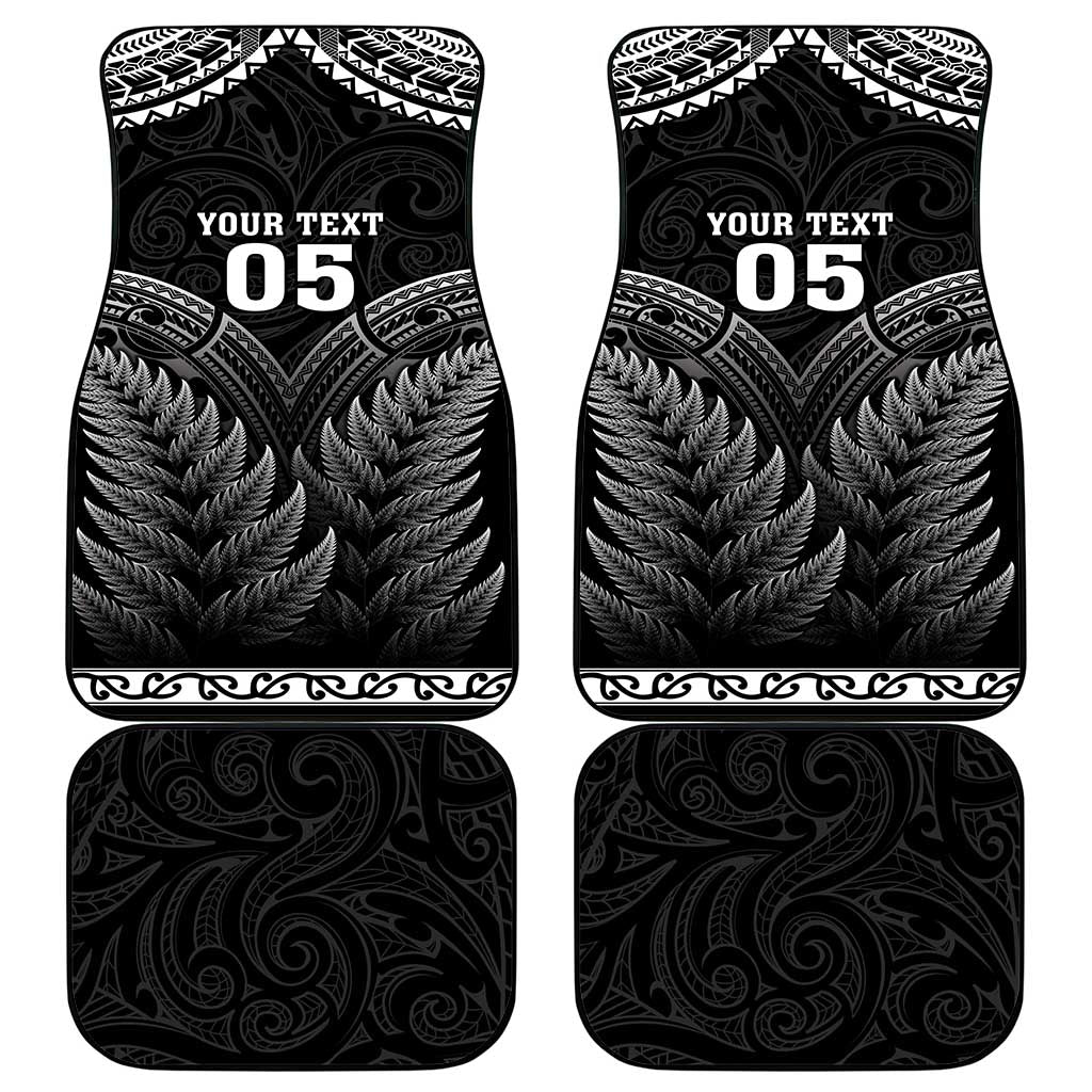 Custom New Zealand Maori Tiki Rugby Car Mats Go Aotearoa Maori Pattern