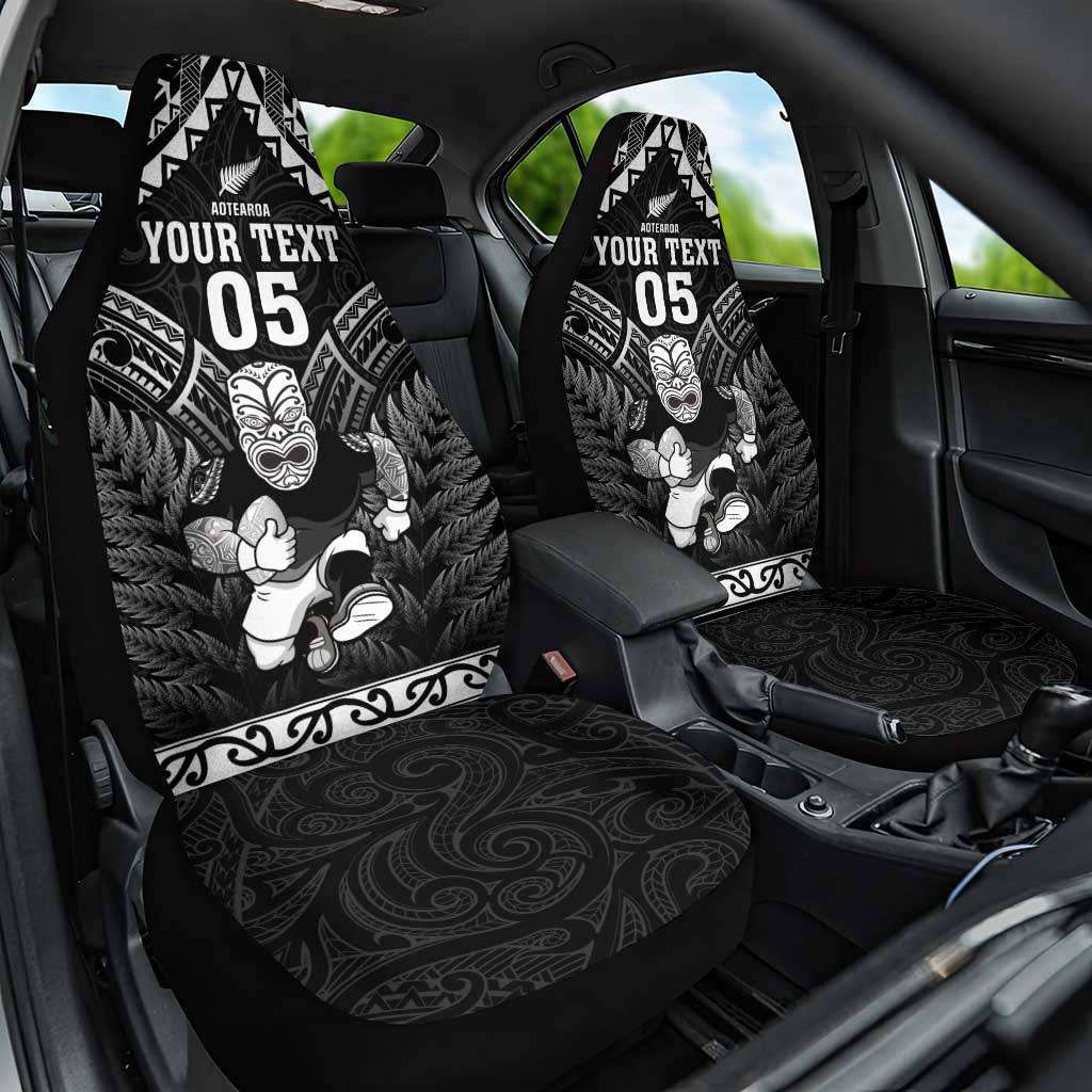 Custom New Zealand Maori Tiki Rugby Car Seat Cover Go Aotearoa Maori Pattern