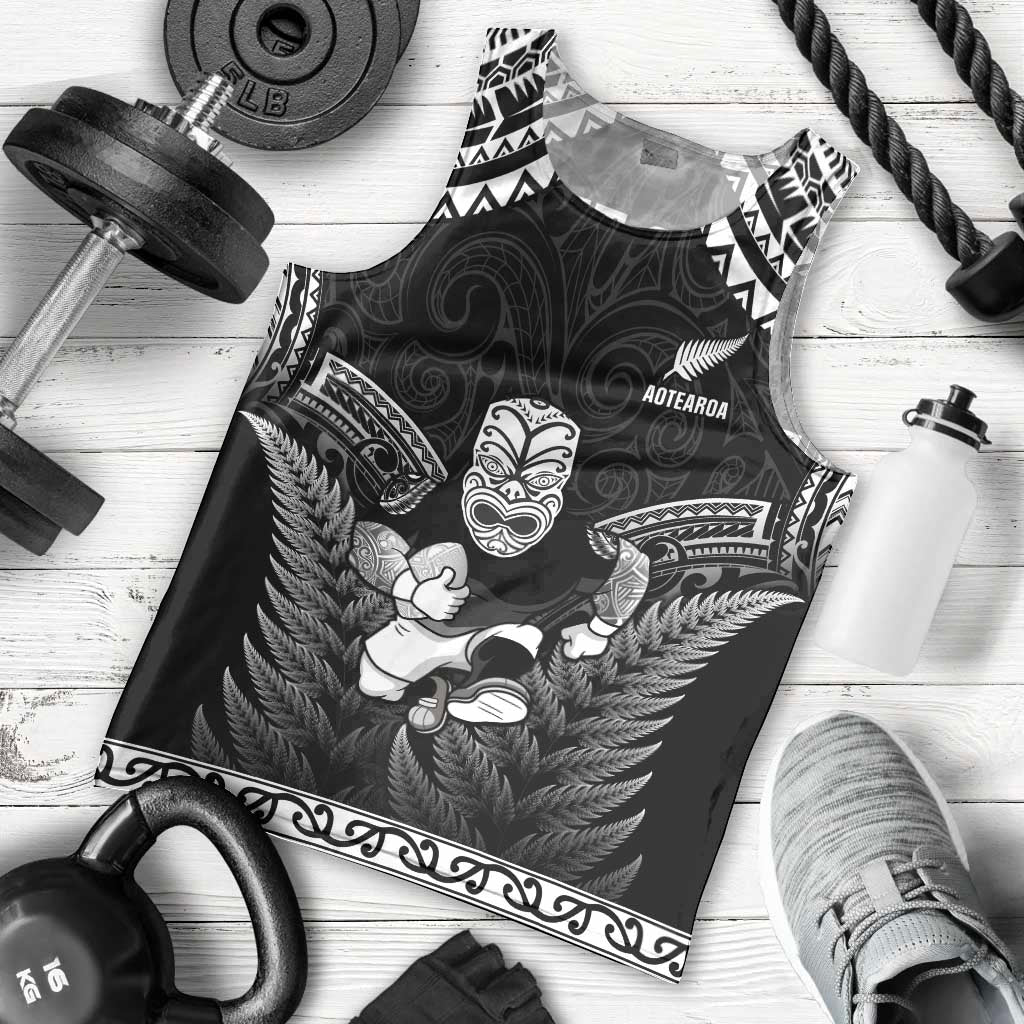 Custom New Zealand Maori Tiki Rugby Men Tank Top Go Aotearoa Maori Pattern LT05 - Polynesian Pride