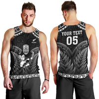 Custom New Zealand Maori Tiki Rugby Men Tank Top Go Aotearoa Maori Pattern LT05 - Polynesian Pride