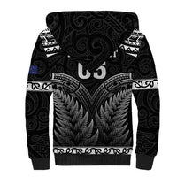 Custom New Zealand Maori Tiki Rugby Sherpa Hoodie Go Aotearoa Maori Pattern