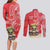 Personalized Puerto Rico Couples Matching Long Sleeve Bodycon Dress and Long Sleeve Button Shirt Coqui Frog With Polynesian Pattern - Polynesian Pride