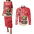 Personalized Puerto Rico Couples Matching Puletasi and Long Sleeve Button Shirt Coqui Frog With Polynesian Pattern - Polynesian Pride