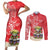 Personalized Puerto Rico Couples Matching Short Sleeve Bodycon Dress and Long Sleeve Button Shirt Coqui Frog With Polynesian Pattern - Polynesian Pride
